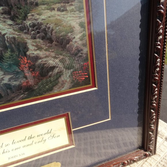 Thomas Kinkade - Sunrise Cross John 3:16 Framed Print - Picture 4 of 5
